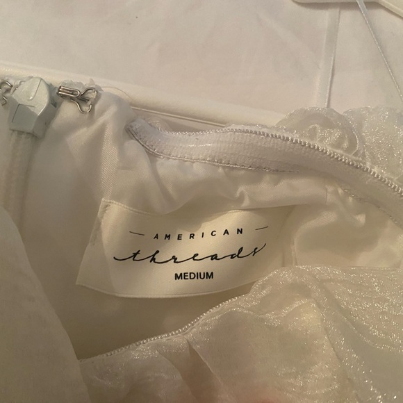 American Threads White Dress with Ruffles - Picture 3 of 3